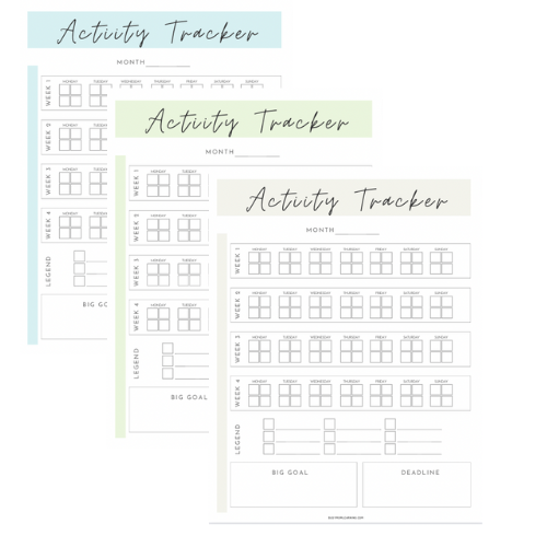 Homeschool Monthly Activity Tracker